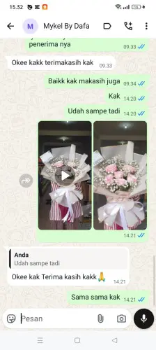 Testimonial Buket Bunga kota harapan indah