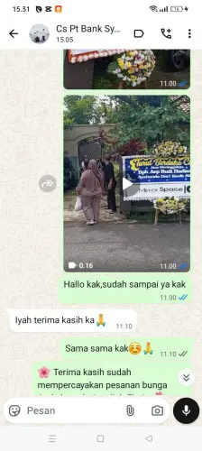 Testimonial Papan Bunga kota harapan indah